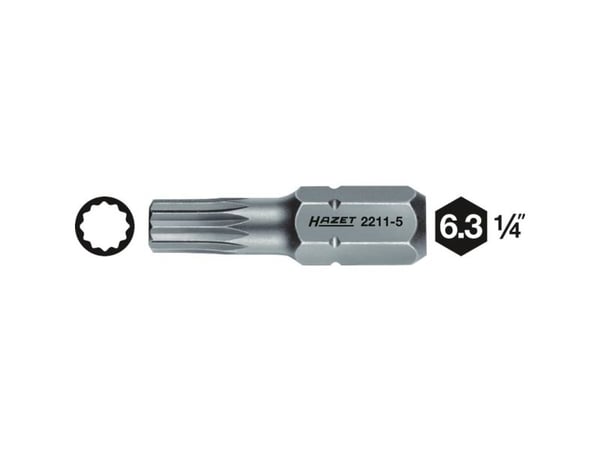 HAZET 2211-5, 1 stykker, Hexagon, 41 mm, Tyskland