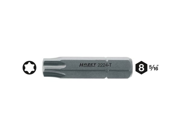 Hazet 2224-T50 Torx-bit T 50 kvalitetsstål C 8 1 stk