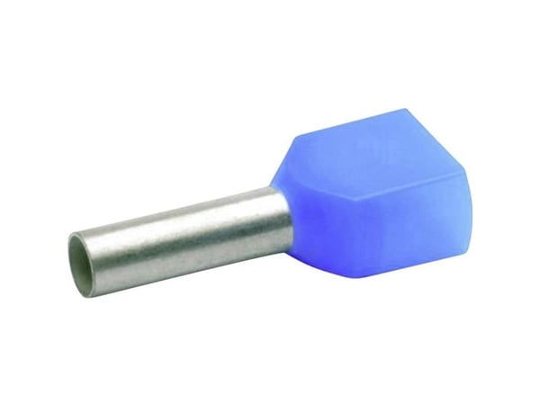 Klauke 87310 Kaksoiskaapelikengät 2,5 mm² Osittain eristetty Sininen 100 kpl 100 kpl