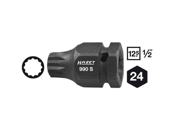 Hazet 990S-14 Multitand (XZN) Kraft-topnøgleindsats 14 mm 1/2 (12,5 mm)