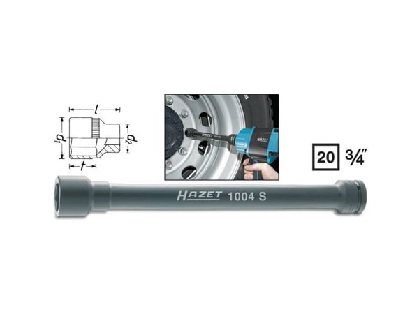 HAZET 1004S-32, Kraftpipe, Svart, 1 hoder, 3/4", Metrisk/imperisk, 32 mm
