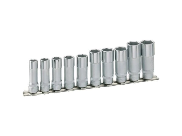 HAZET 880LG/10H, Pistorasiasarja, 3/8", Metrinen, 10 pää(t), 10,19 mm, 24 cm