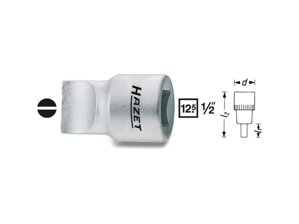 HAZET 980-2X13, Stikkontakt, 1/2", Metrisk, 1 hoder, 12.5 mm, 3,8 cm