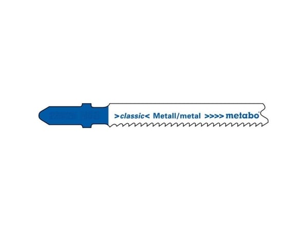 Metabo 623925000, Stiksagblad, Ikke-jernholdig metall, Blikkplate (middels tykk), High Carbon Steel (HCS), Blå, Grå, 6,6 cm, 1,9 mm