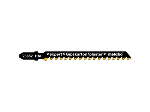Metabo 623652000, Stikksagblad, Cement-bundet fiber panel, Fiberglass, Karbid, Sort, Grå, 7,4 cm, 1,25 mm