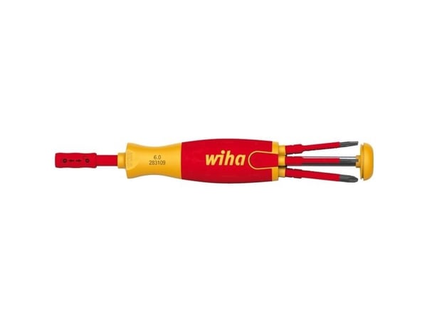 Wiha skruvmejsel med bitsmagasin LiftUp electric 1000V m/6 slimBits, TORX