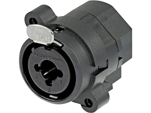 Neutrik NCJ9FI-S, XLR, Sort, Nikkel/gull, 1500 V, 20 mO, 50 V