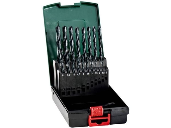Metabo 627164000 19-osainen metallinen kierreporanterä 1 mm, 1,5 mm, 2 mm, 2,5 mm, 3 mm, 3,5 mm, 4 mm, 4,5 mm, 5 mm, 5,5 mm, 6 mm, 6,5 mm, 7 mm, 7,...