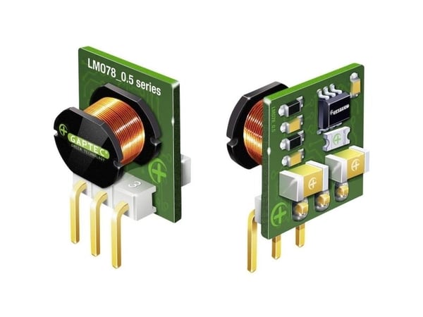 Gaptec LMO78_12-0.5 DC/DC-muunnin, piirilevy 24 V/DC 12 V/DC 500 mA 6 W Lähtöjen määrä: 1 x