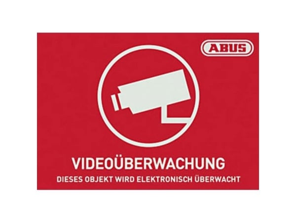 ABUS AU1420, Rektangulær, Rød, Hvit, Selvklebende, 148 mm, 105 mm