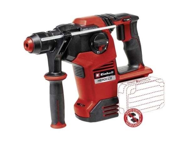 Einhell HEROCCO 36/28, SDS Plus, Sort, Rød, Børsteløs motor, 3,2 J, 28 Nm, Batteri - SOLO
