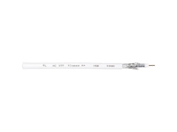Interkabel AC 100-25 Koaksiaalikaapeli Ulkohalkaisija: 6,90 mm 75 Ω 120 dB Valkoinen 25 m
