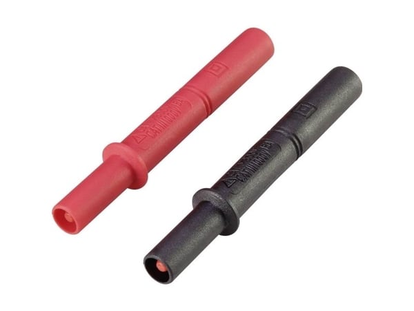 VOLTCRAFT MSL-505 Mittauskärjen jatke [4 mm liitin - 4 mm holkki] Musta, punainen 1 kpl