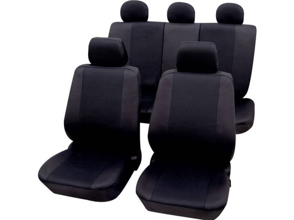 Petex 26174804 trekk til bilseter 11 deler polyester svart
