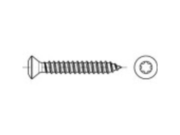 TOOLCRAFT 145442 Senkskruer med panhode 4,8 mm 32 mm Kryssforsenkning Philips DIN 7983 Stål Galvanisert 100 stk