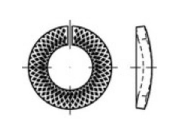 TOOLCRAFT låsering 22 mm 35,9 mm fjærstål galvanisert, 100 stk. TOOLCRAFT 159438