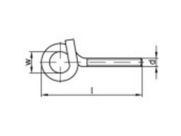 TOOLCRAFT 159632 kraftig takkrok 18 cm galvanisert stål M12 10 stk