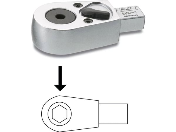 HAZET 6408-1, Enkel enhet, Nøkkelendemontering, Krom, 8 mm, 30 mm, 46,5 mm