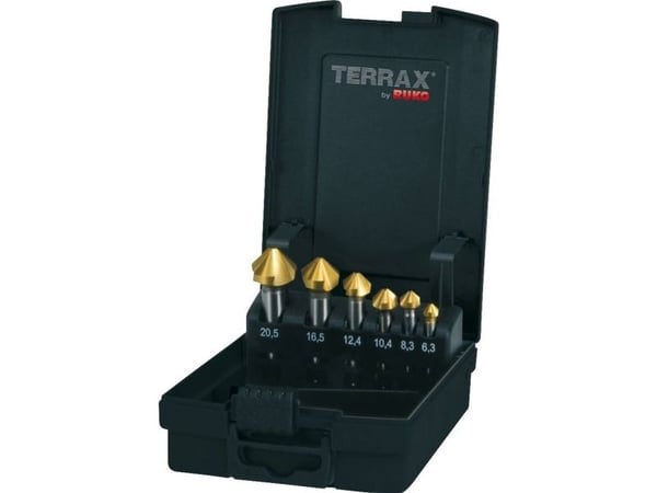 RUKO A102152TRO kjeglesenkersett 6 deler 6,3 / 8,3 / 10,4 / 12,4 / 16,5 / 20,5 mm HSS TiN