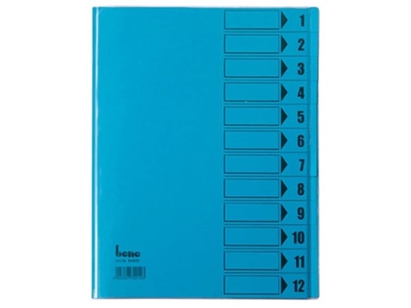 Bene 084800BL Ordnermappe Blå A4 PVC Antal rum: 12