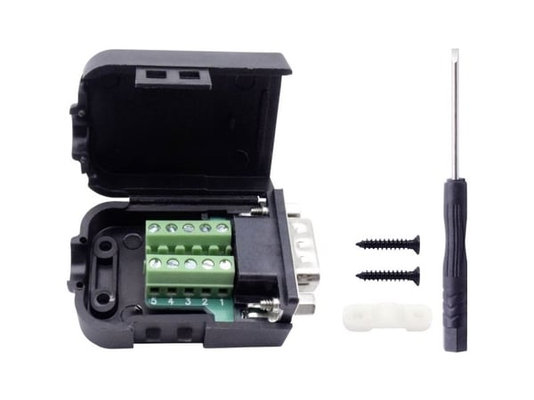 TRU COMPONENTS T190C4090 D-Sub innbyggingskontakt, 9 poler (1 stk) med skruer