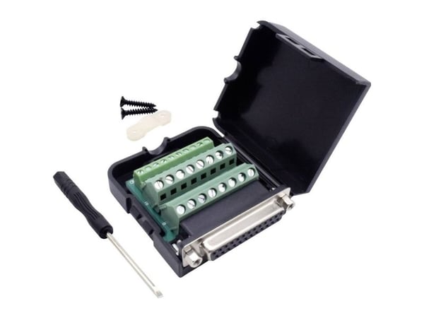 TRU COMPONENTS T1904C101 D-SUB läpivientiliuskasarja Navat: 25 Ruuvit 1 kpl