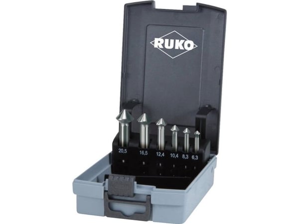 RUKO ULTIMATECUT 102790RO forsænkningsbor-sett 6 deler 6,3 / 8,3 / 10,4 / 12,4 / 16,5 / 20,5 mm HSS, 1 stk