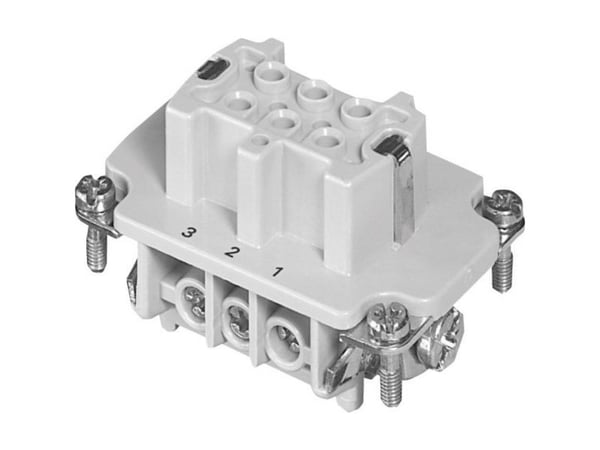 Amphenol C146 10B006 002 1-1 Liitinlevy Heavy-mate® C146 Navat yhteensä 6 + PE 1 kpl