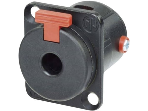 Neutrik NJ3FP6C-BAG, 6.3 mm, Sort, Rød, Polyamid, Zink, 10 A, -25 - 70 °C