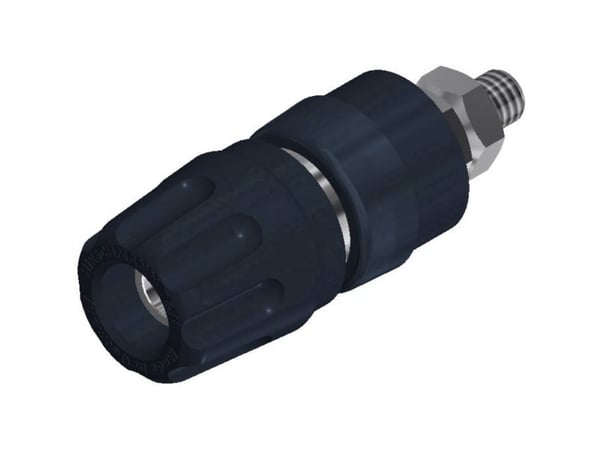 Hirschmann PKI 10A, Ø4mm/Ø2mm, Svart, Polyamid, Nickel, 30 VAC/60 VDC, 35 A