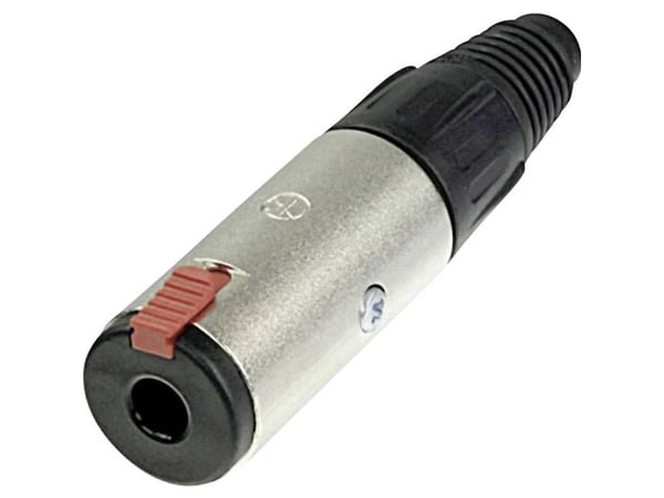 Neutrik NTR-NJ3FC6, 1/4", Sort, Rød, Sølv, Nickel, Polyamid, Polyoksymetylen (POM), Polyurethan, Zink-stål, EIA RS 453, IEC 60603-11, IEC 68-2-20, ...