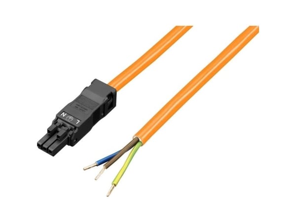 Rittal SZ Led system light connection cable - Strömkabel (hona) - 100-240 V - 3 m - orange (paket om 5)