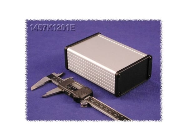 Hammond Electronics 1457J1201EBK universal-kabinett 120 x 84 x 28,5 aluminium svart 1 stk