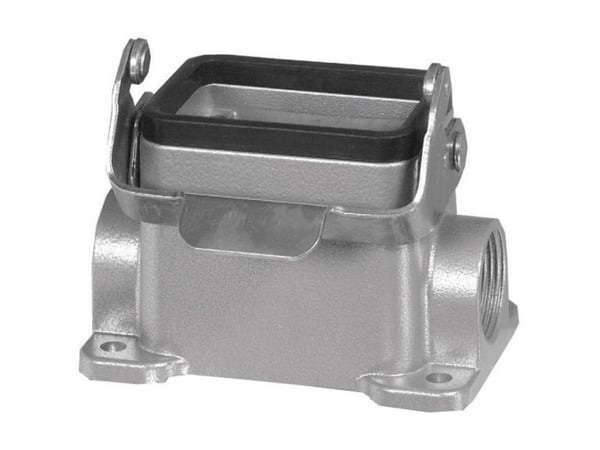 Amphenol C146 10N006 802 1-1 Pistorasian kotelo 1 pituussuuntainen kiinnike, 1 kaapeliläpivienti, matala rakenne 1 kpl 1 kpl