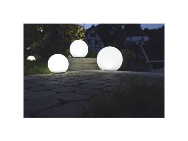 Heitronic 35421 boule solcellsdekorationsljus – klot-LED (RGB) – inbyggd 0,2 W – vit