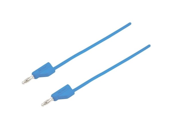 VOLTCRAFT MSB-300 Prøveledning [Lamelstik 4 mm - Lamelstik 4 mm] 1.00 m Blå 1 stk