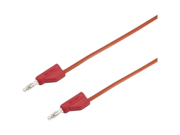 VOLTCRAFT MSB-300 Prøveledning [Lamelstik 4 mm - Lamelstik 4 mm] 0,75 m Rød 1 stk