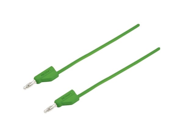 VOLTCRAFT MSB-300 Testijohto [Lamelliitin 4 mm - Lamelliitin 4 mm] 1,50 m Vihreä 1 kpl 1 kpl
