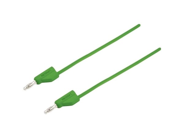 VOLTCRAFT MSB-300 Testijohto [Lamelliitin 4 mm - Lamelliitin 4 mm] 0,75 m Vihreä 1 kpl