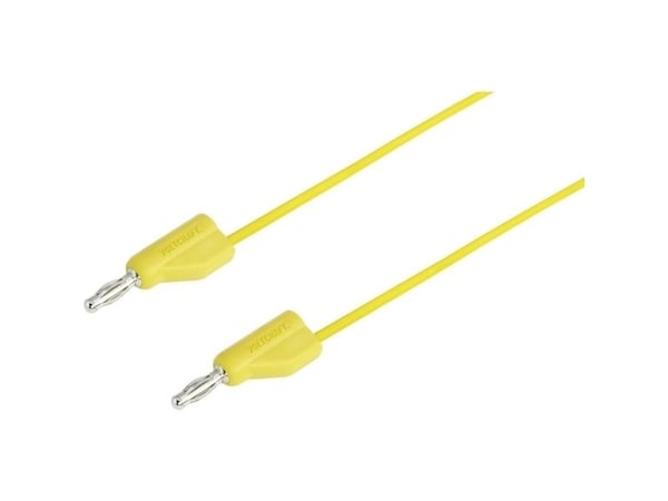 VOLTCRAFT MSB-300 Prøveledning [Lamelstik 4 mm - Lamelstik 4 mm] 5.00 m Gul 1 stk