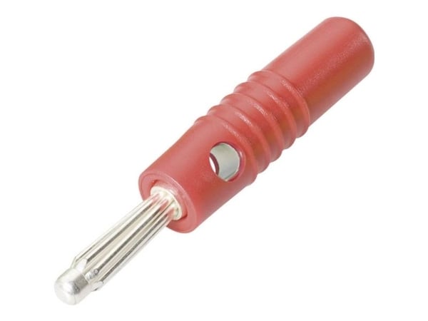 Schnepp S 4004 L bananstikk kontakt, rett stift-diameter 4 mm rød (1 stk)