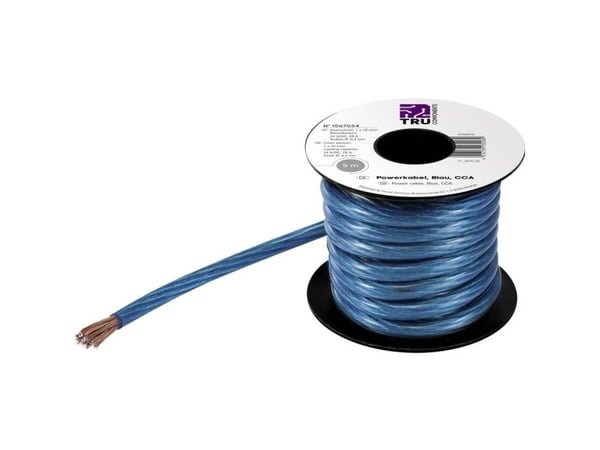 TRU COMPONENTS 1565200 Maadoituskaapeli 1 x 16 mm² Sininen 5 metriä