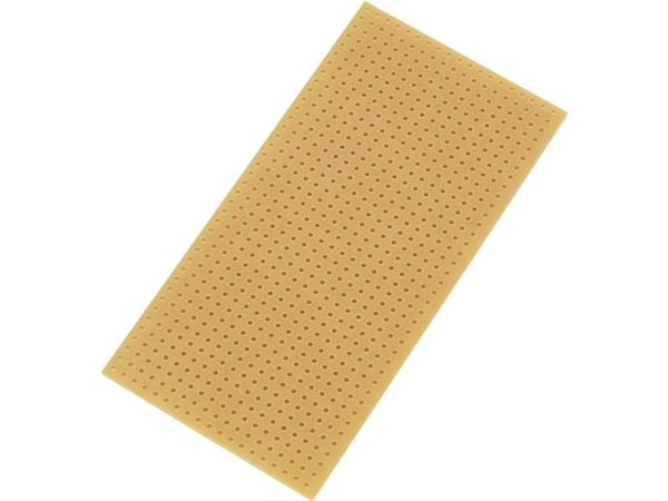 TRU COMPONENTS SU528404 europrintplate uten Cu-belag, hardt papir (L x B) 100 x 50 mm, rutenett 2,54 mm, 1 stk