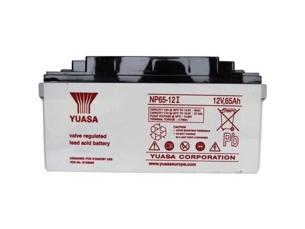 NP65-12 YUASA 65Ah 12V batteri AGM