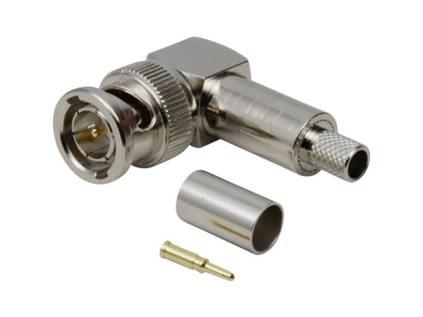 TRU COMPONENTS 1579402 BNC-liitin Pistoke, kulmikas 50 Ω 1 kpl