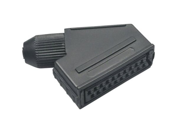 BKL Electronic 0903014 Scart-plugg for tilkobling, vinklet – poltall: 21 svart (1 stk)