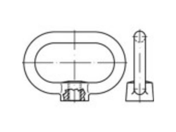 TOOLCRAFT 147134 Klemmemuttere M27 DIN 28129 Stål galvanisert 1 stk