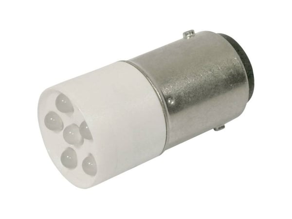 CML LED-merkkivalaisin BA15d Kylmänvalkoinen 24 V/DC, 24 V/AC 2400 mcd 2400 mcd