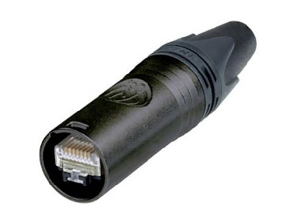 Neutrik NE8MX6-B-T, etherCON male, Musta, PU muovi, Sinkki, Cat6a, Kulta, IP65