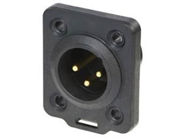 Neutrik NC3MDX-TOP, XLR, Musta, Polyamidi, IP65, 5 mO, 50 V
